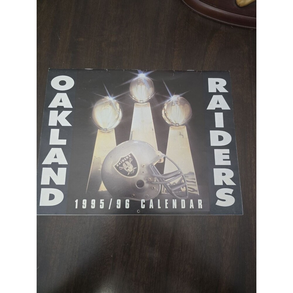 Oakland Raiders 1995/96 Calendar Vintage Summit Medical NFL Schedule Unused